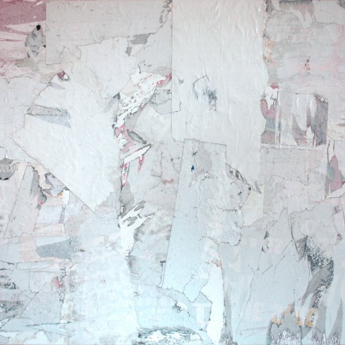 Ohne Titel,  80x72cm,  Collage auf Leinwand, 2012
